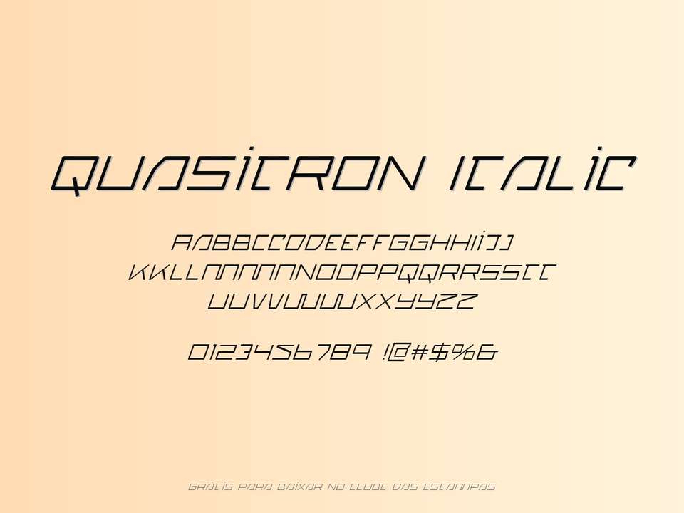 Fonte Quasitron Italic Grátis Para Baixar
