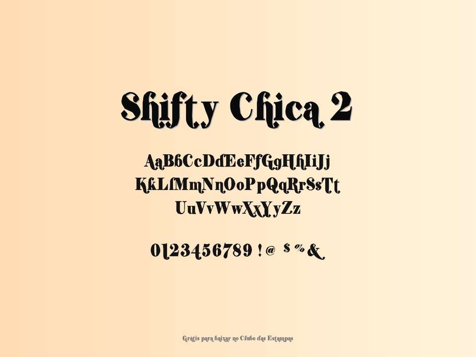 Fonte Shifty Chica 2 Grátis Para Baixar