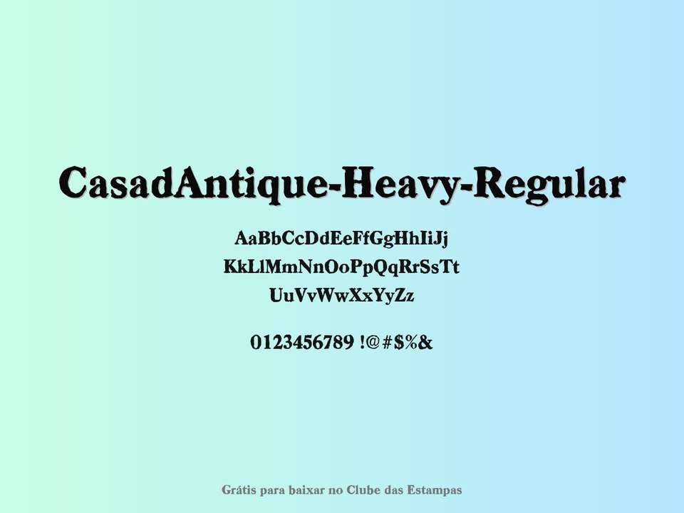 Fonte Casadantique Heavy Regular Grátis Para Baixar