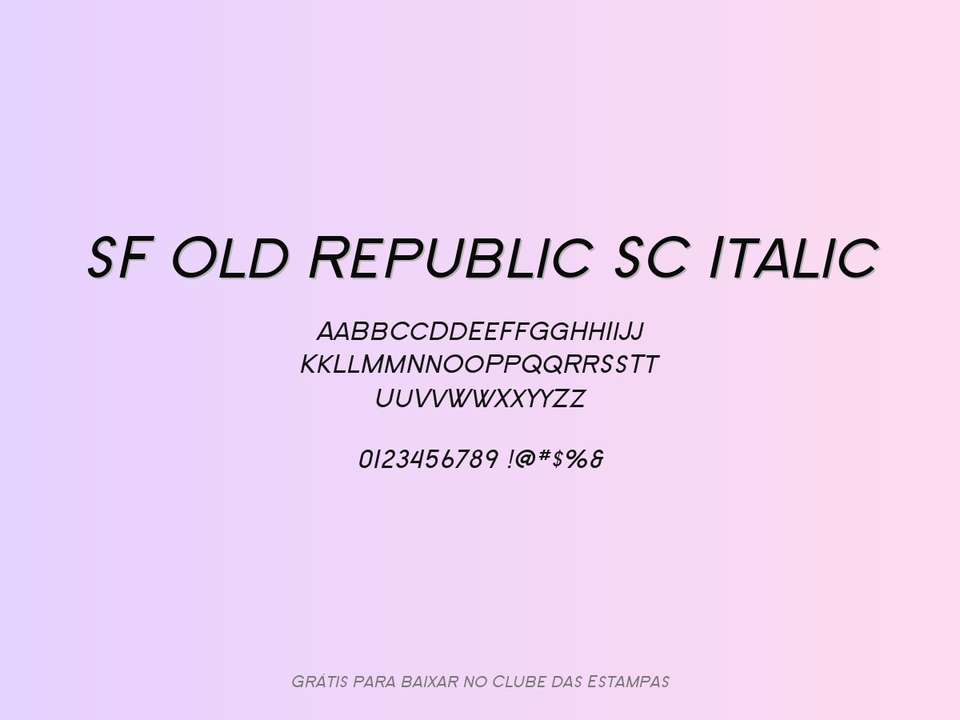 Fonte Sf Old Republic Sc Italic Grátis Para Baixar