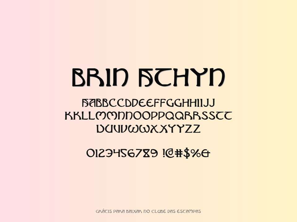 Fonte Brin Athyn Grátis Para Baixar