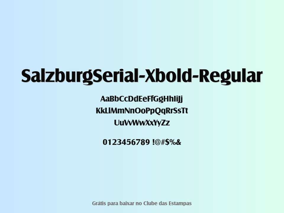 Fonte Salzburgserial Xbold Regular Grátis Para Baixar