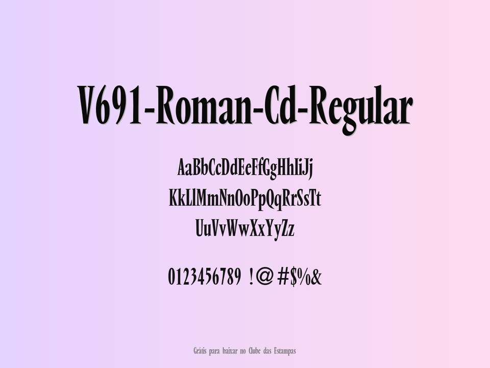 Fonte V691 Roman Cd Regular Grátis Para Baixar