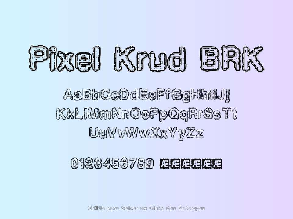 Fonte Pixel Krud Brk Grátis Para Baixar