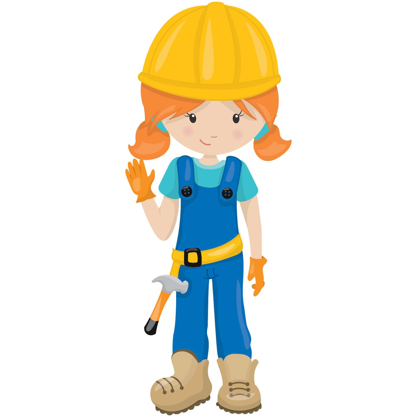 Menina Construtora Alegre Construção Png Grátis Para Baixar