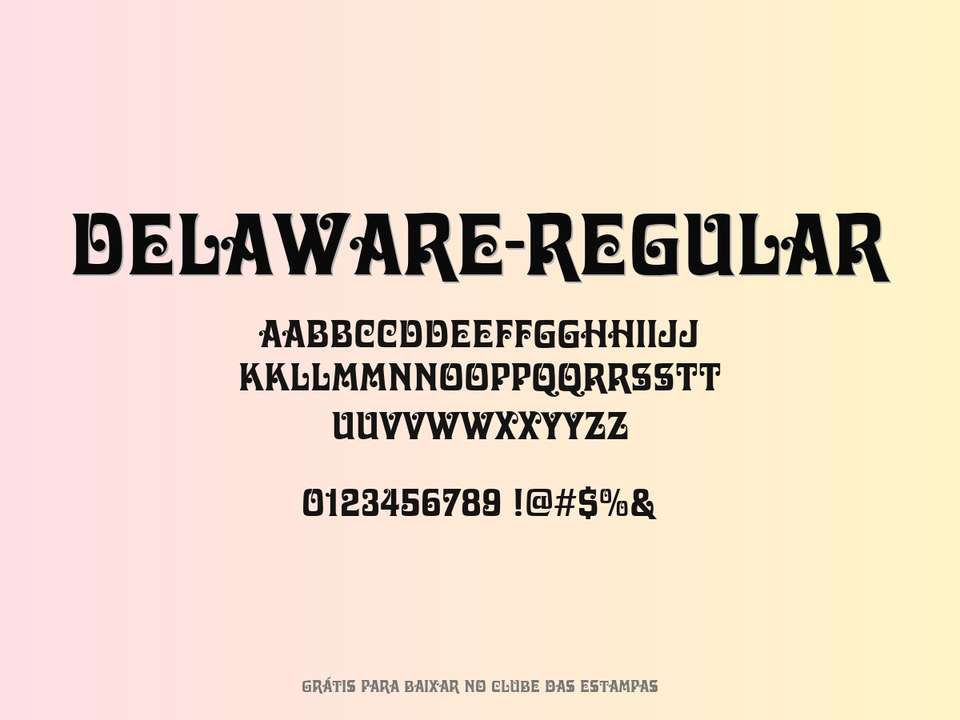 Fonte Delaware Regular Grátis Para Baixar