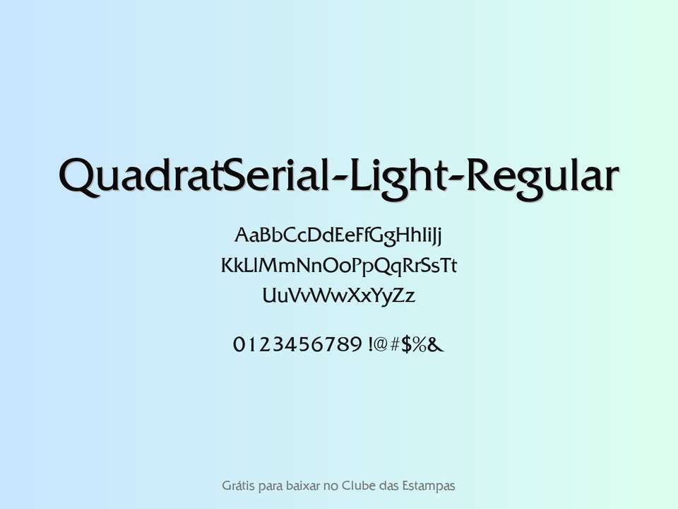 Fonte Quadratserial Light Regular Grátis Para Baixar