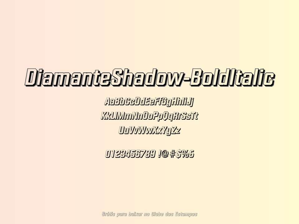 Fonte Diamanteshadow Bolditalic Grátis Para Baixar