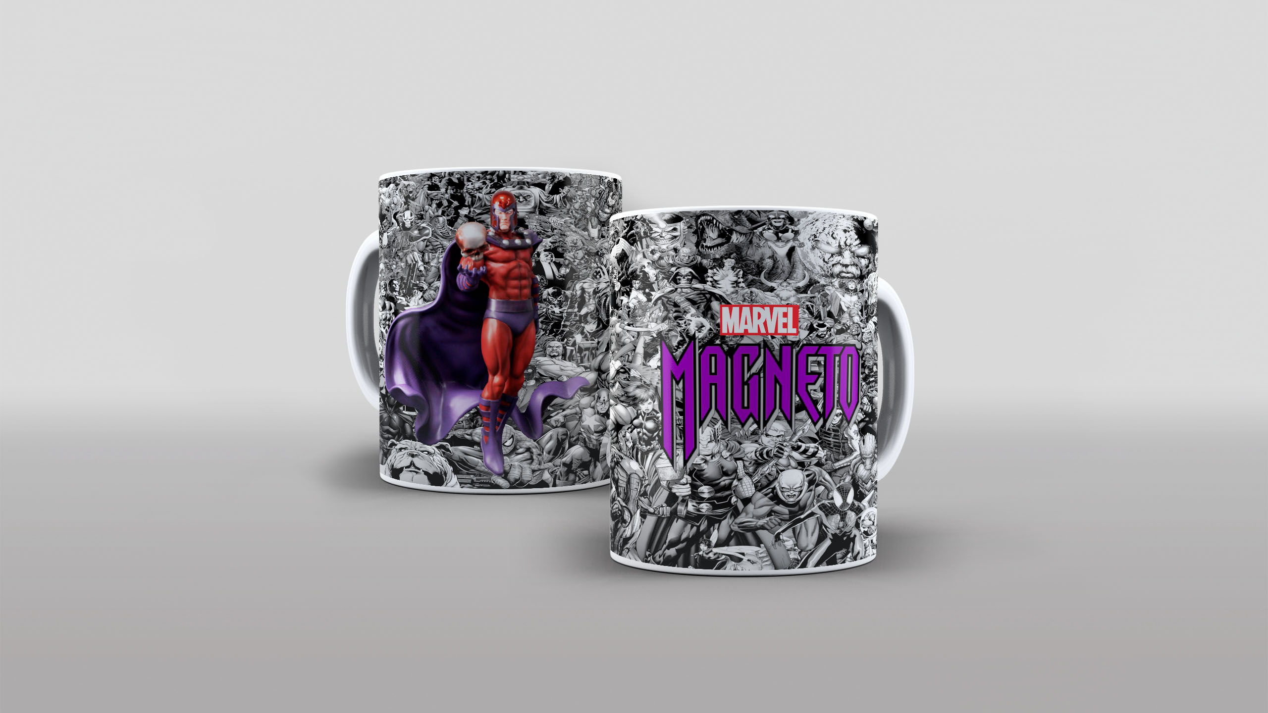 Arte Magneto Herois Para Sublimação De Canecas