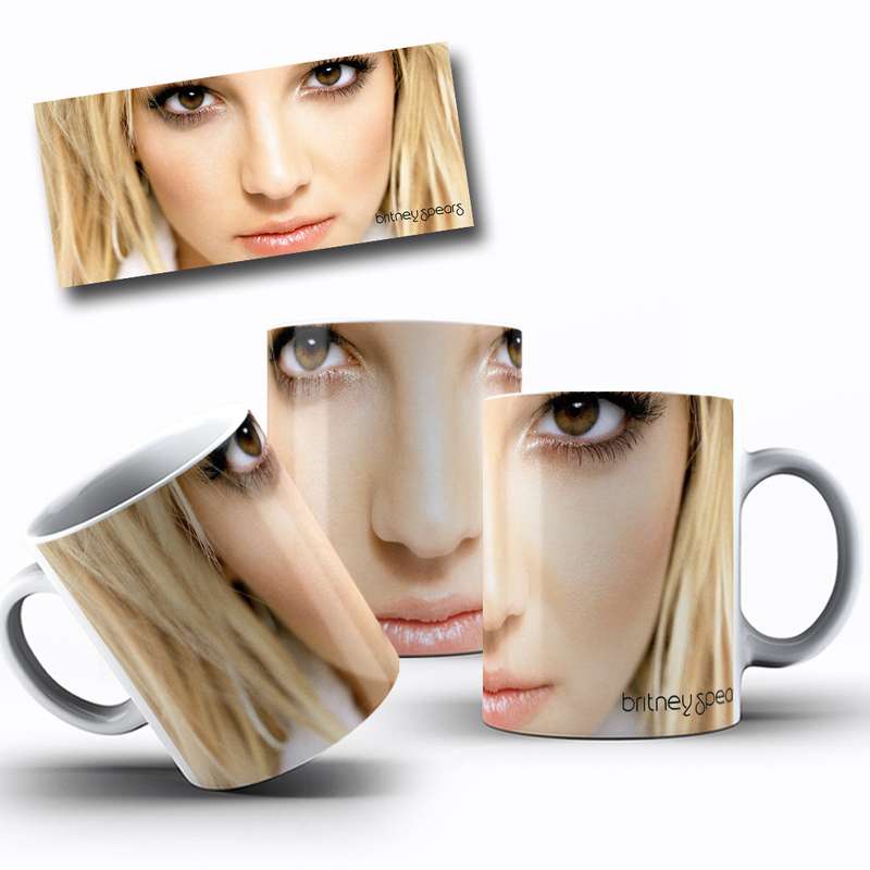 Arte Para Caneca Britney Spears Retrato Realista 4
