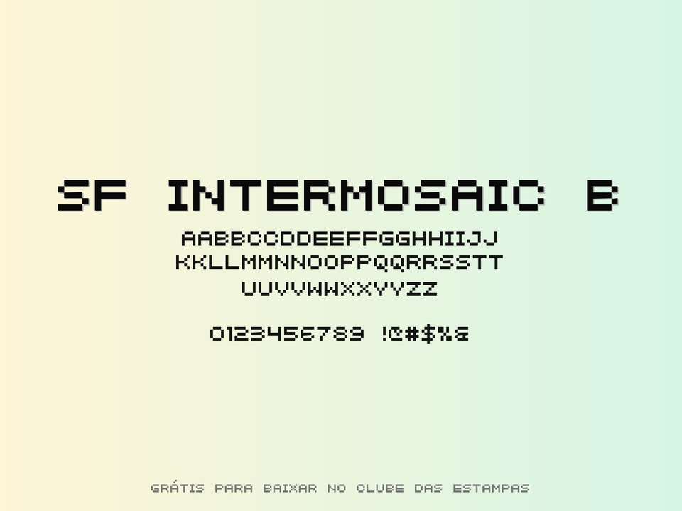 Fonte Sf Intermosaic B Grátis Para Baixar
