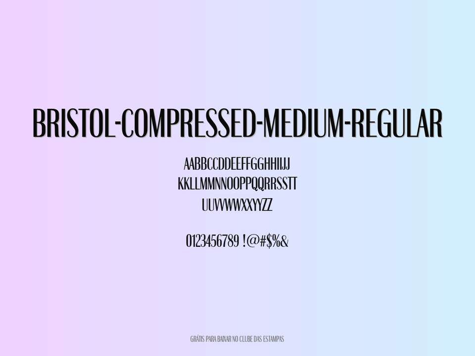 Fonte Bristol Compressed Medium Regular Grátis Para Baixar