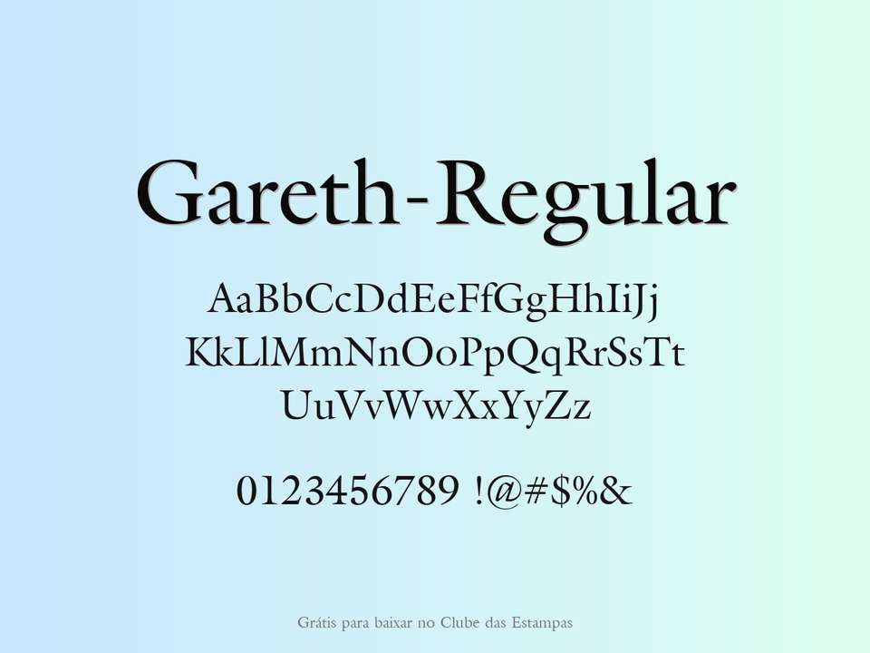 Fonte Gareth Regular Grátis Para Baixar