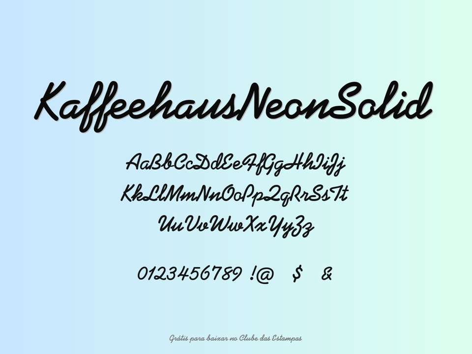 Fonte Kaffeehausneonsolid Grátis Para Baixar