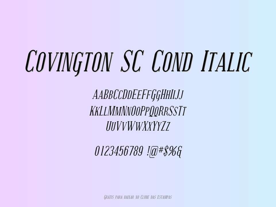 Fonte Covington Sc Cond Italic Grátis Para Baixar