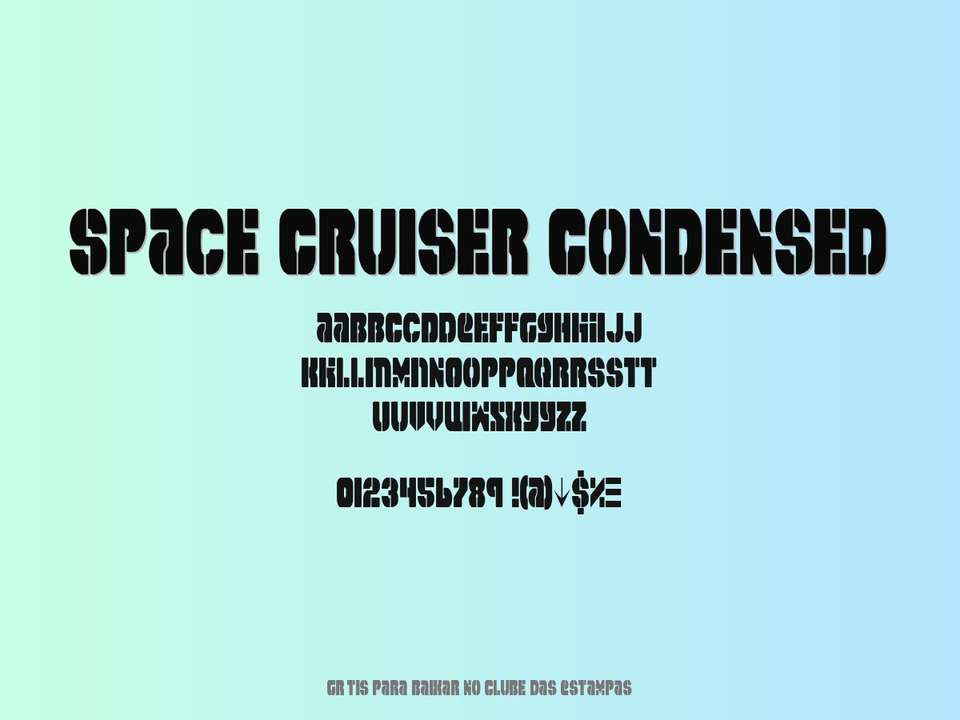 Fonte Space Cruiser Condensed Grátis Para Baixar
