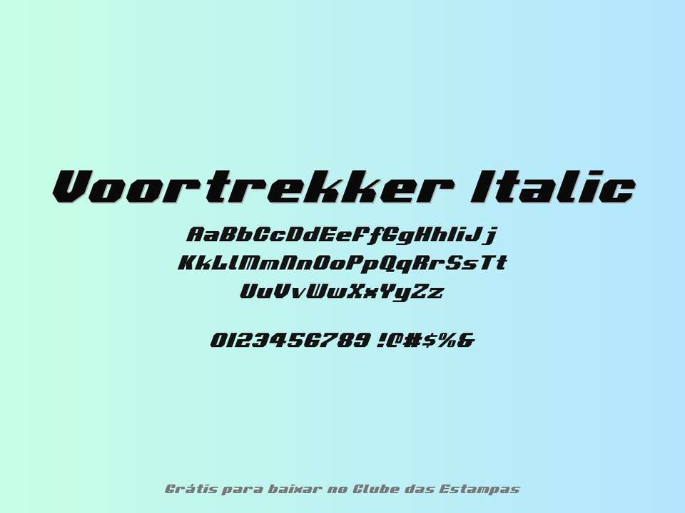 Fonte Voortrekker Italic Grátis Para Baixar