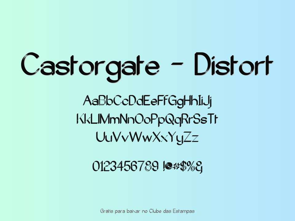 Fonte Castorgate Distort Grátis Para Baixar