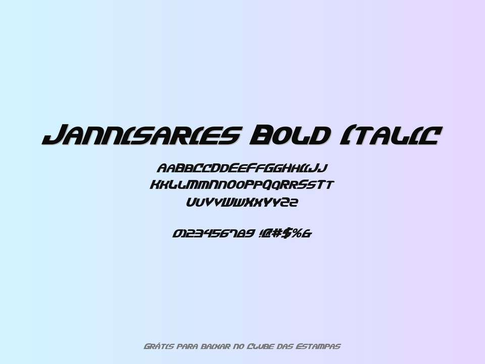 Fonte Jannisaries Bold Italic Grátis Para Baixar