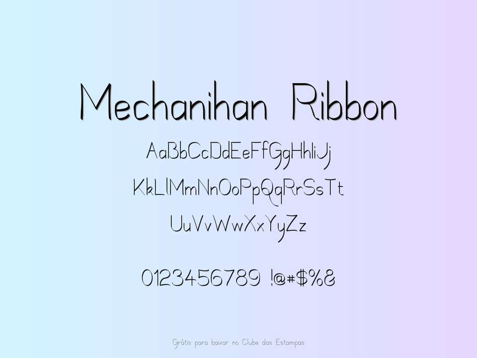 Fonte Mechanihan Ribbon Grátis Para Baixar