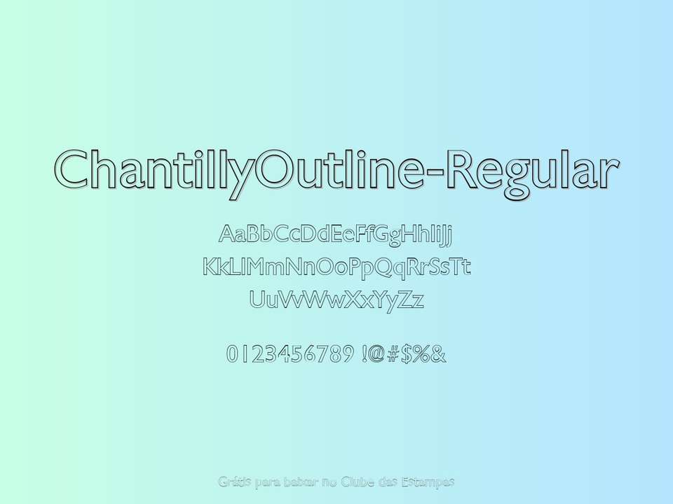 Fonte Chantillyoutline Regular Grátis Para Baixar