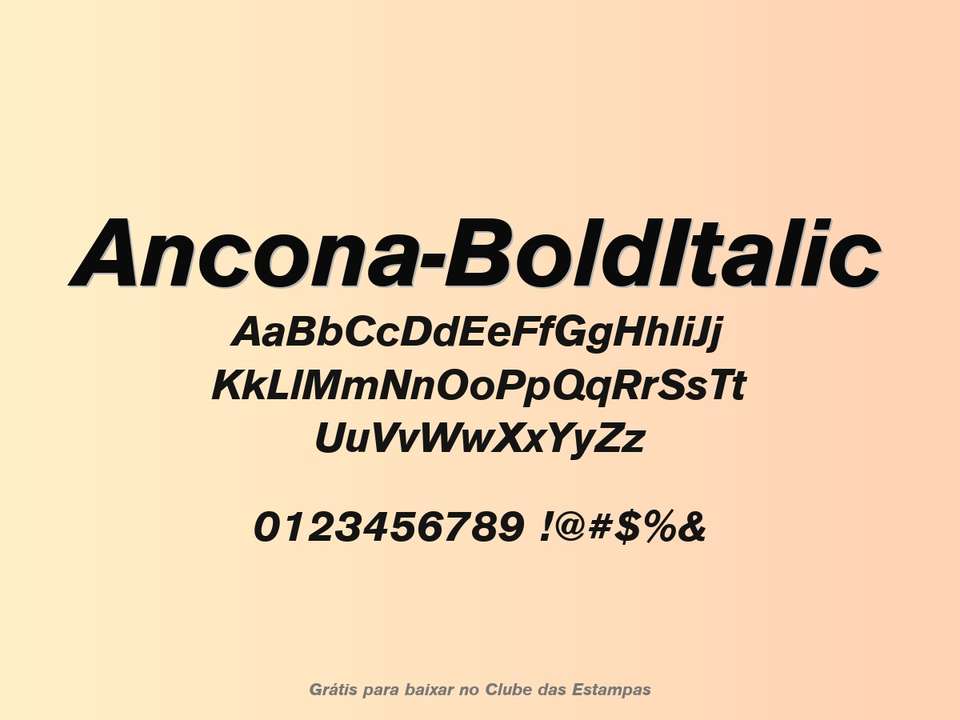 Fonte Ancona Bolditalic Grátis Para Baixar