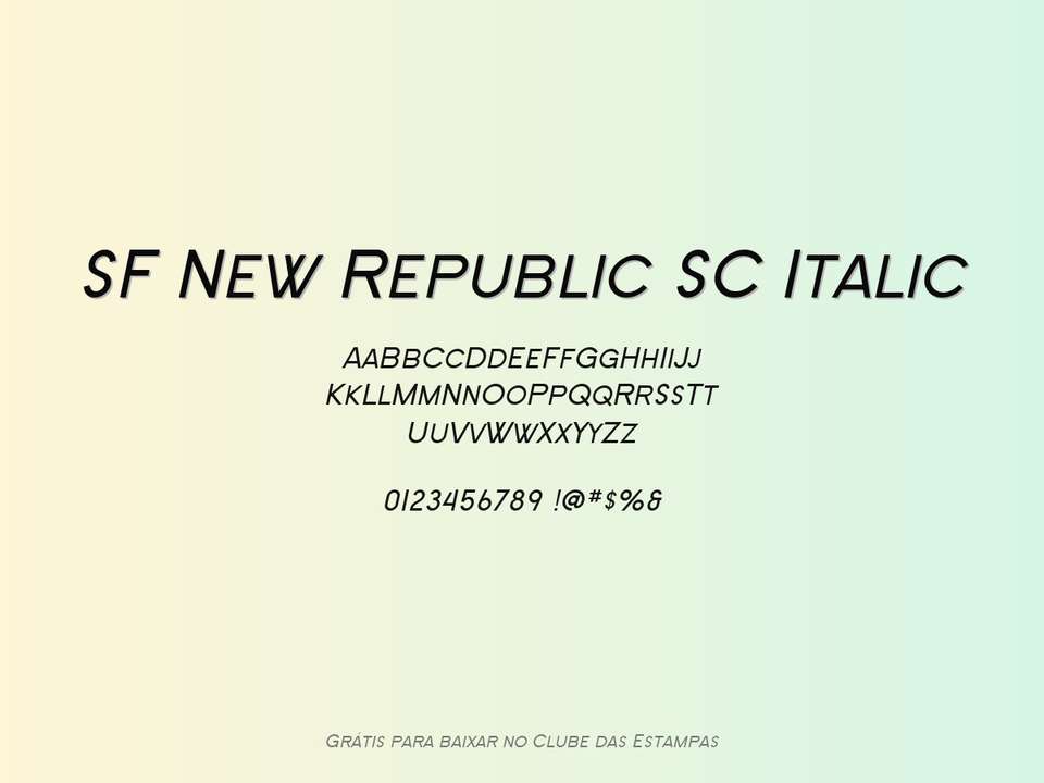 Fonte Sf New Republic Sc Italic Grátis Para Baixar