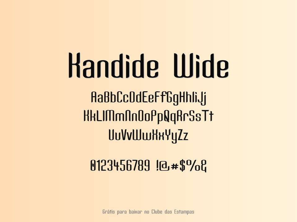 Fonte Kandide Wide Grátis Para Baixar
