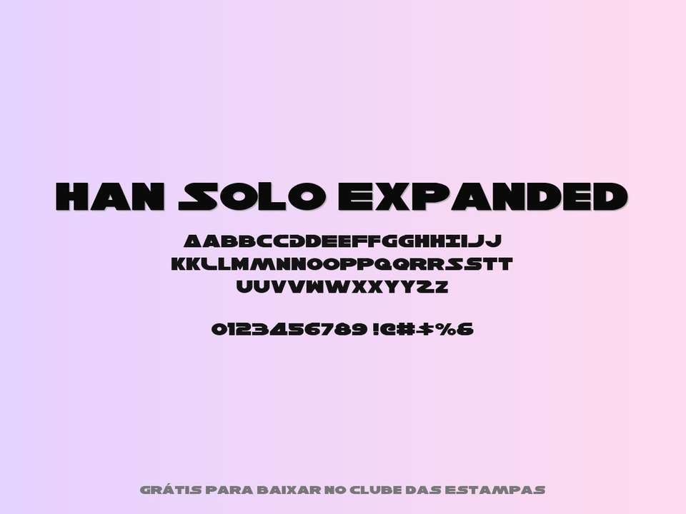 Fonte Han Solo Expanded Grátis Para Baixar