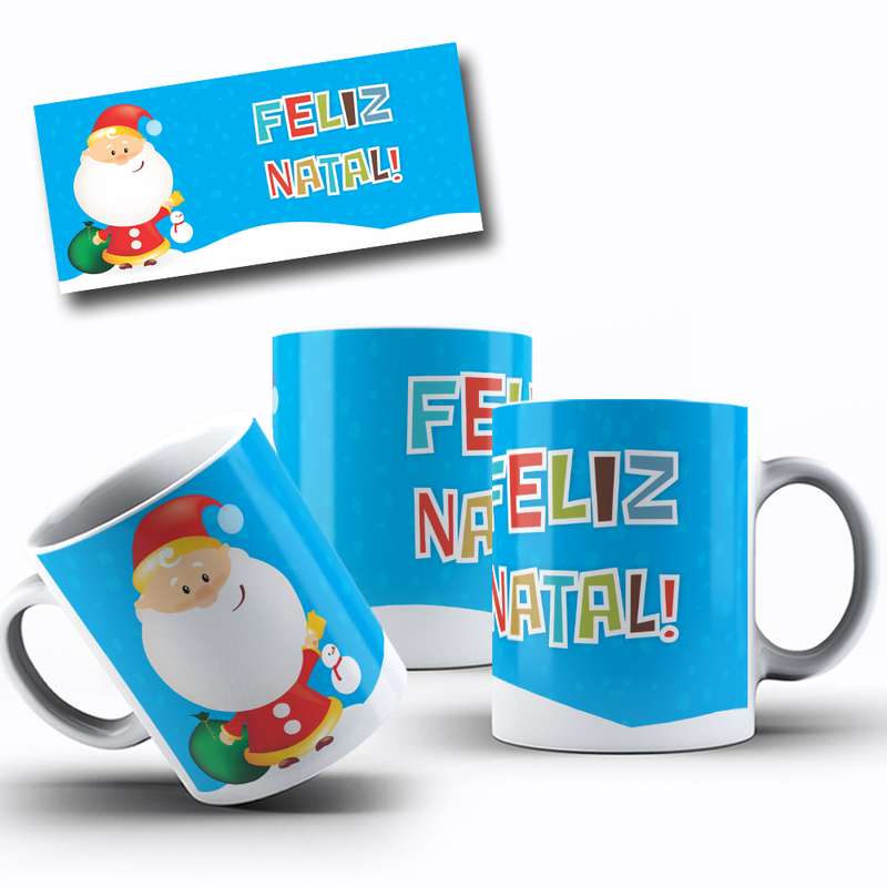 Arte Para Caneca Feliz Natal Personagem Cartoon 13
