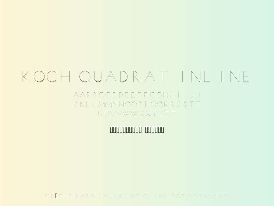 Fonte Koch Quadrat Inline Grátis Para Baixar