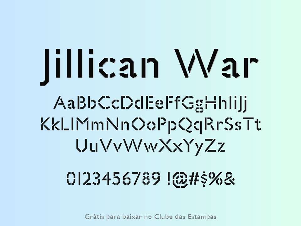 Fonte Jillican War Grátis Para Baixar