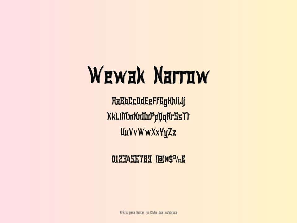 Fonte Wewak Narrow Grátis Para Baixar
