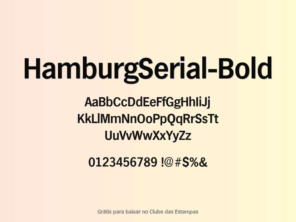Fonte Hamburgserial Bold Grátis Para Baixar