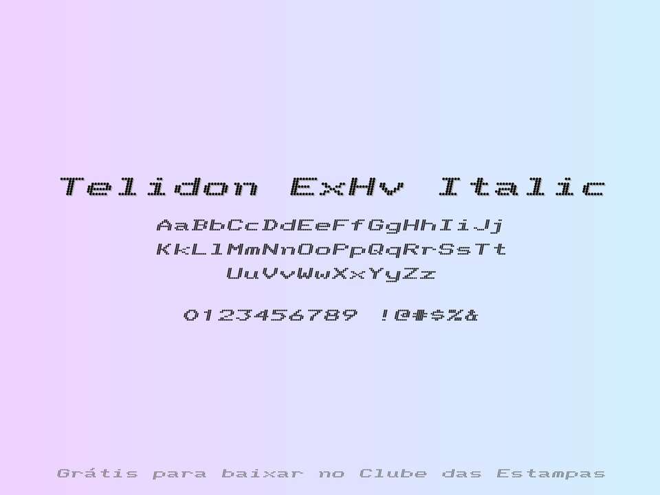 Fonte Telidon Exhv Italic Grátis Para Baixar