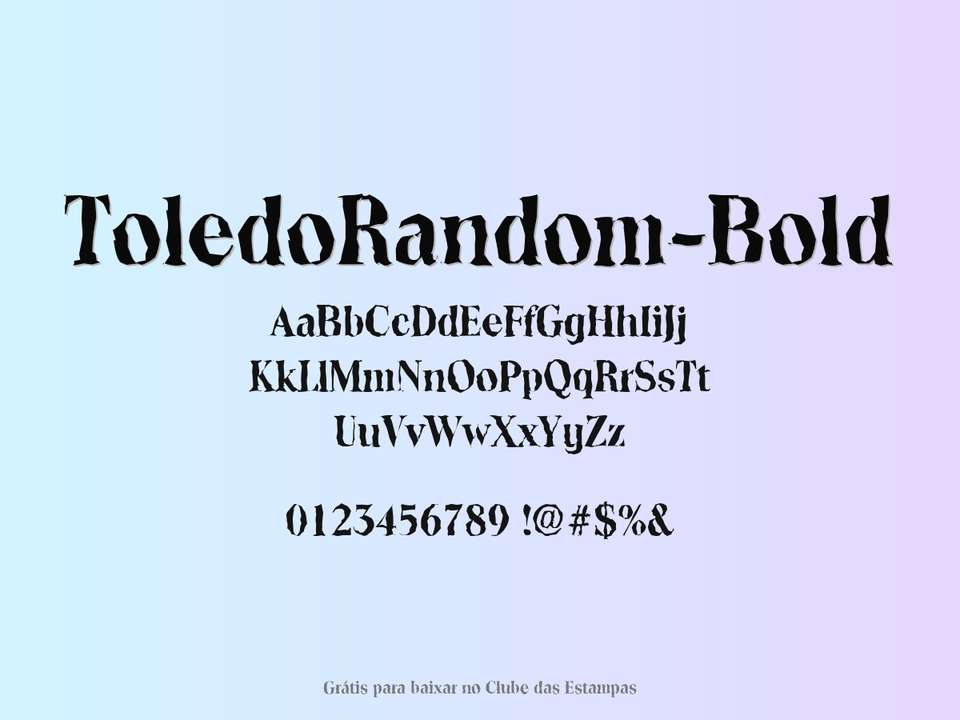 Fonte Toledorandom Bold Grátis Para Baixar