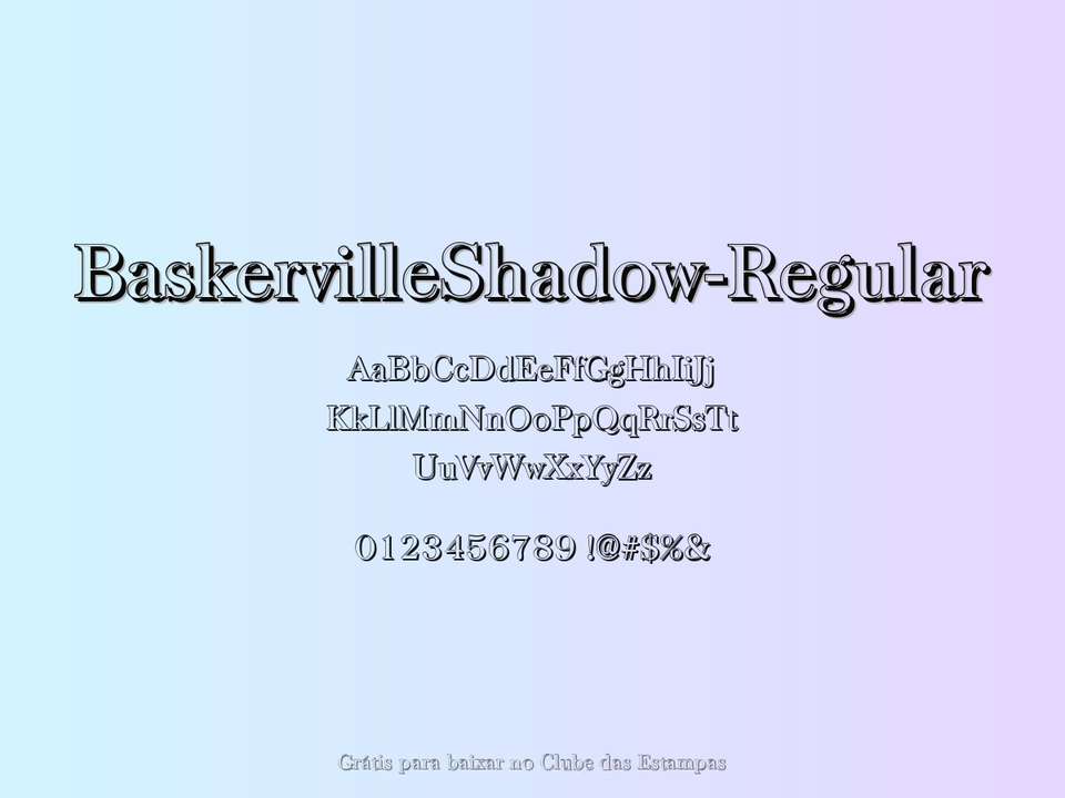 Fonte Baskervilleshadow Regular Grátis Para Baixar