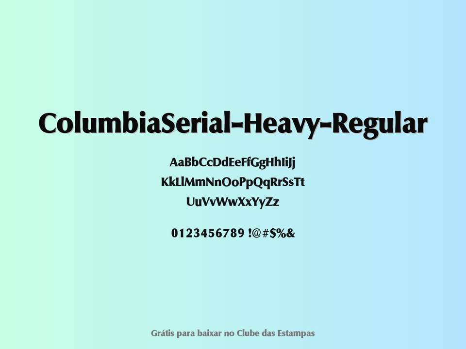 Fonte Columbiaserial Heavy Regular Grátis Para Baixar