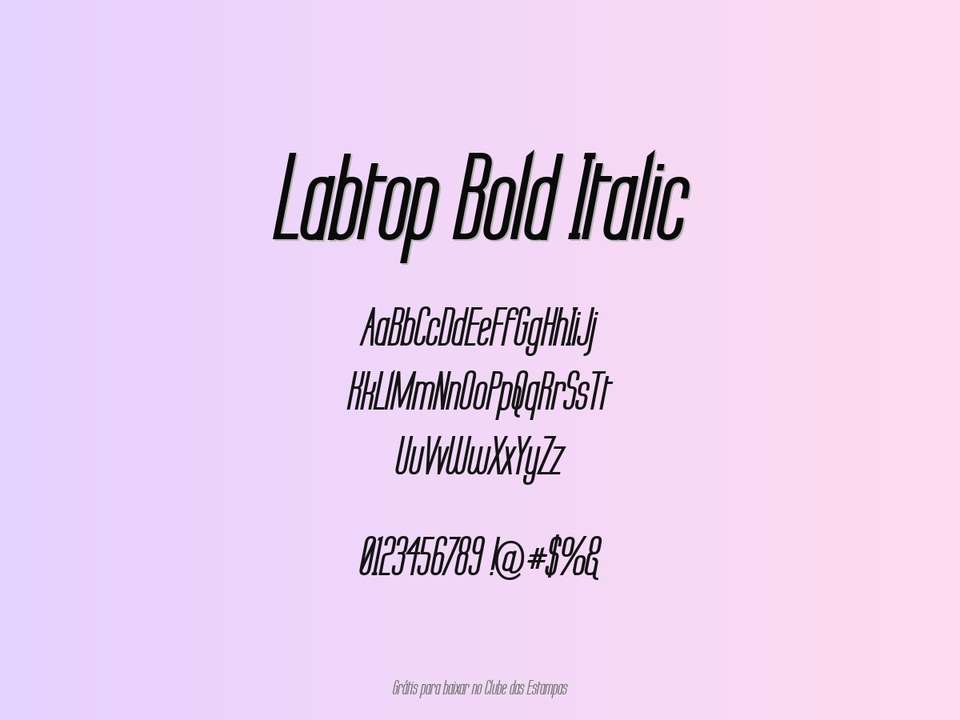 Fonte Labtop Bold Italic Grátis Para Baixar