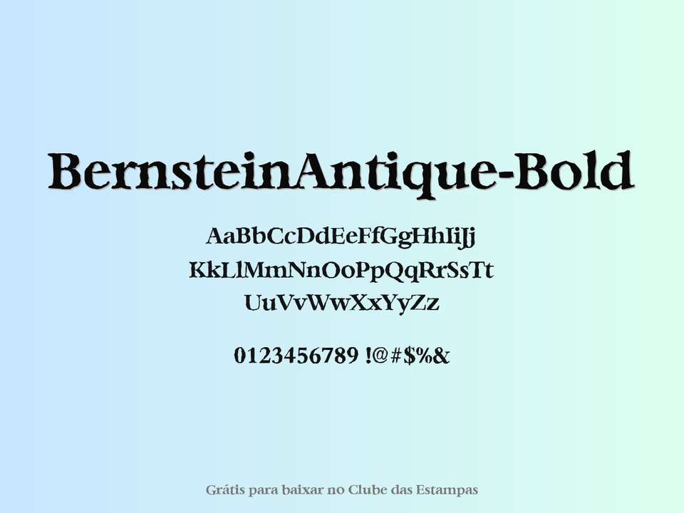 Fonte Bernsteinantique Bold Grátis Para Baixar
