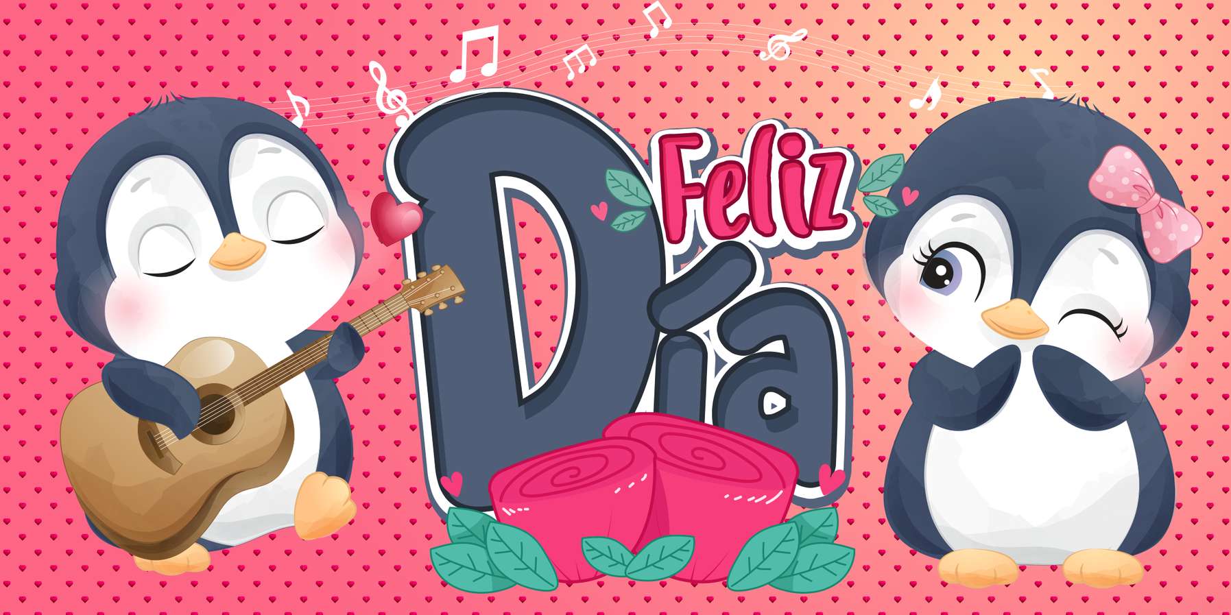 Feliz Día Ilustração Com Pinguins Músicos Ilustração Png Arte Para Caneca Grátis Pra Baixar