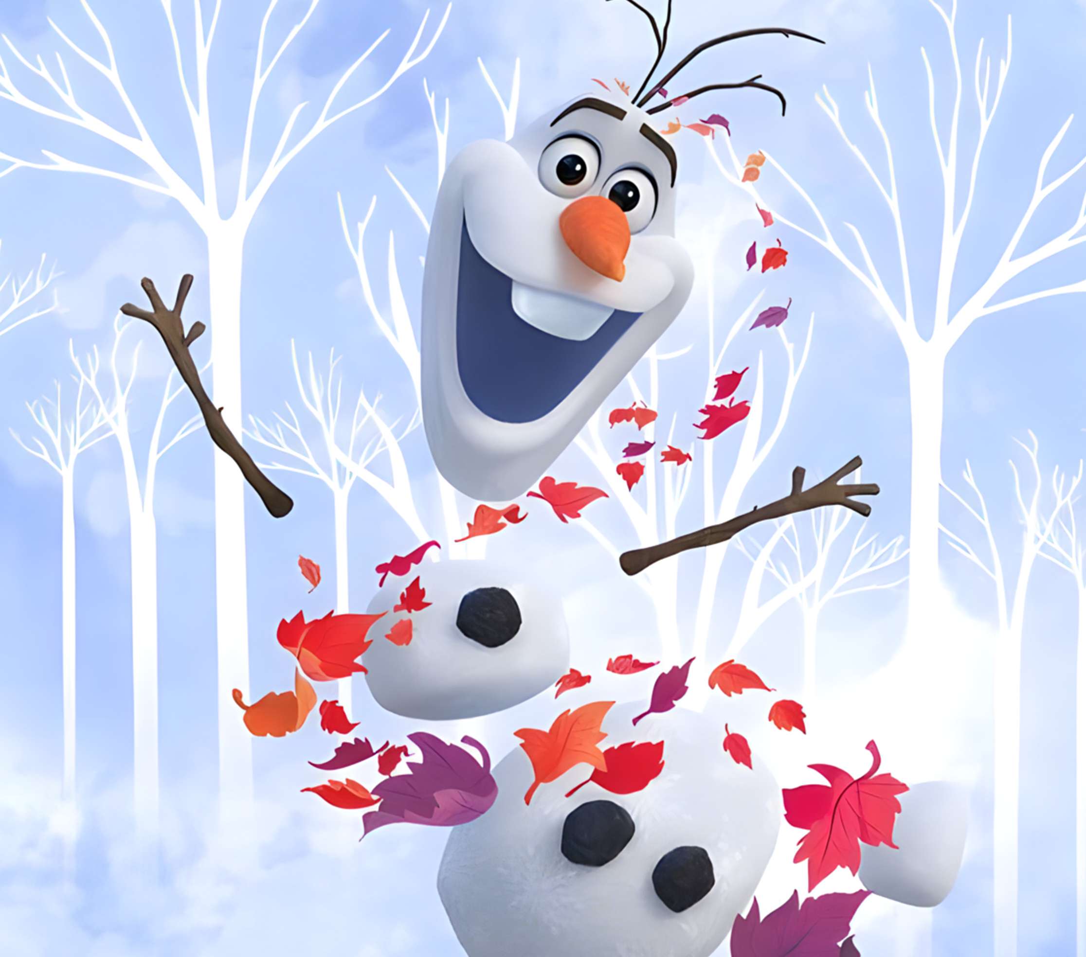 Olaf Do Frozen Com Folhas De Outono Desenho Animado Png Arte Para Caneca Grátis Pra Baixar