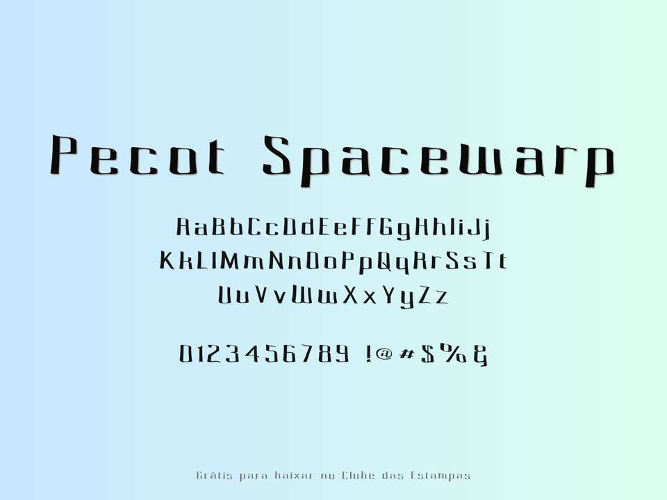 Fonte Pecot Spacewarp Grátis Para Baixar