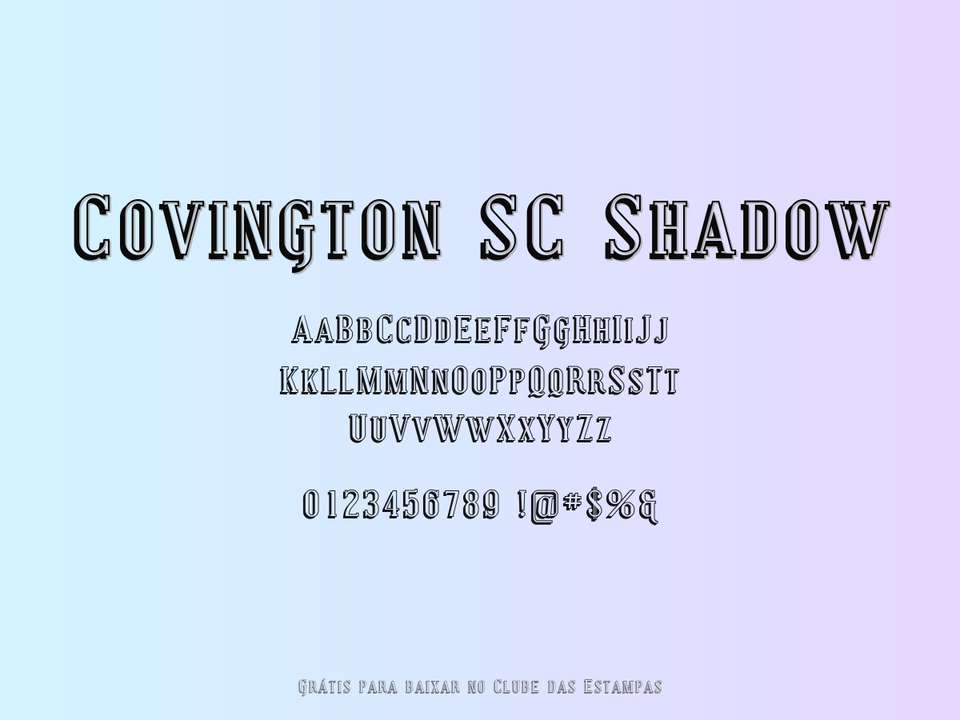 Fonte Covington Sc Shadow Grátis Para Baixar