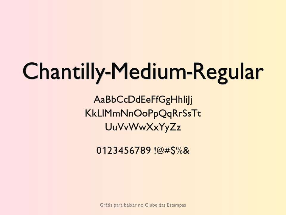 Fonte Chantilly Medium Regular Grátis Para Baixar