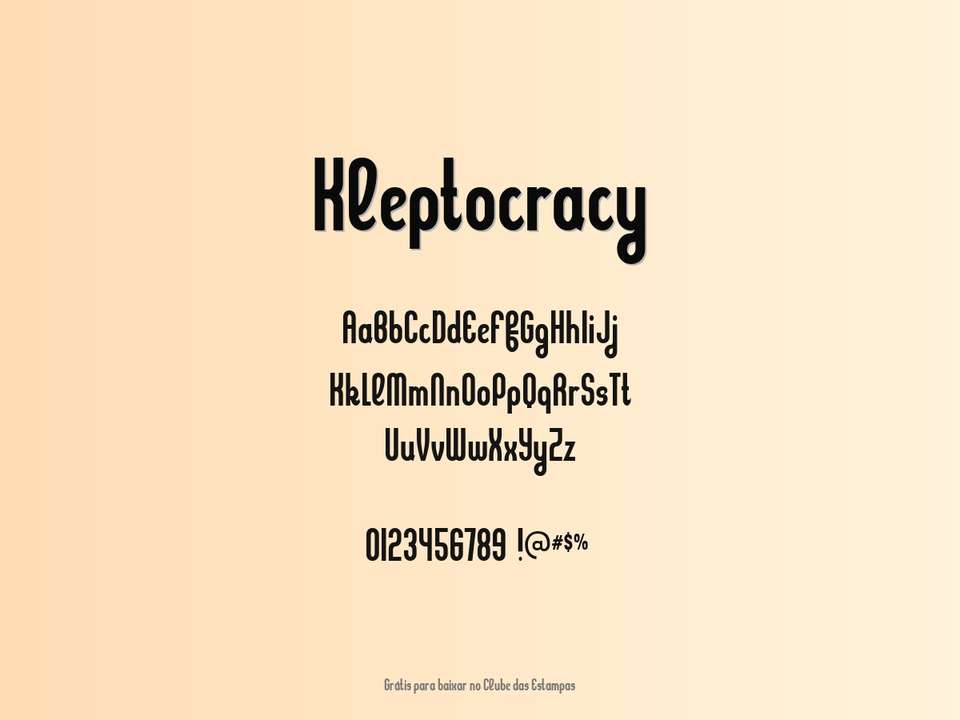 Fonte Kleptocracy Grátis Para Baixar