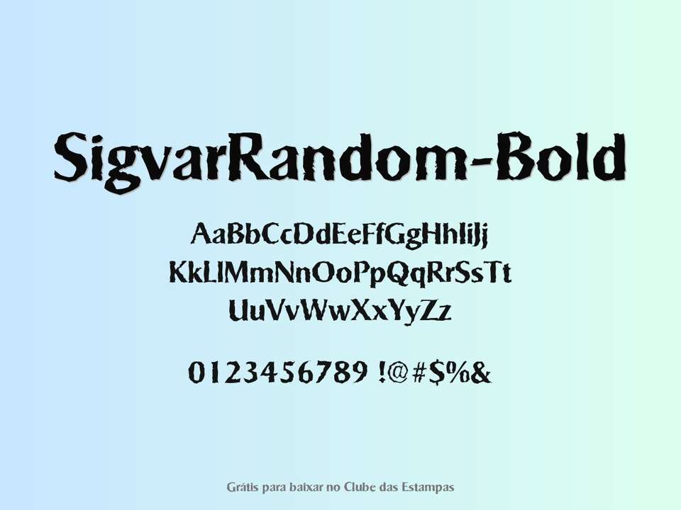 Fonte Sigvarrandom Bold Grátis Para Baixar