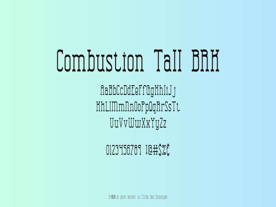 Fonte Combustion Tall Brk Grátis Para Baixar