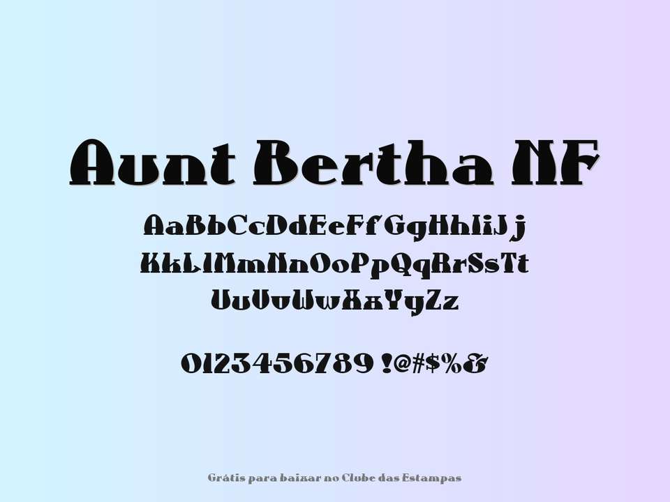 Fonte Aunt Bertha Nf Grátis Para Baixar