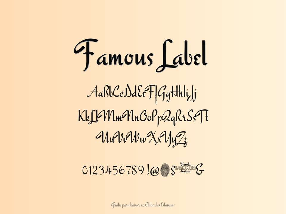 Fonte Famous Label Grátis Para Baixar